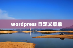 wordpress 自定义菜单