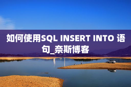 如何使用SQL INSERT INTO 语句_奈斯博客