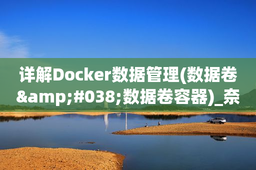 详解Docker数据管理(数据卷&#038;数据卷容器)_奈斯博客