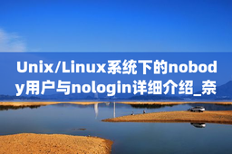 Unix/Linux系统下的nobody用户与nologin详细介绍_奈斯博客