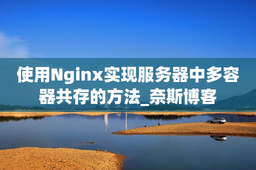 使用Nginx实现服务器中多容器共存的方法_奈斯博客